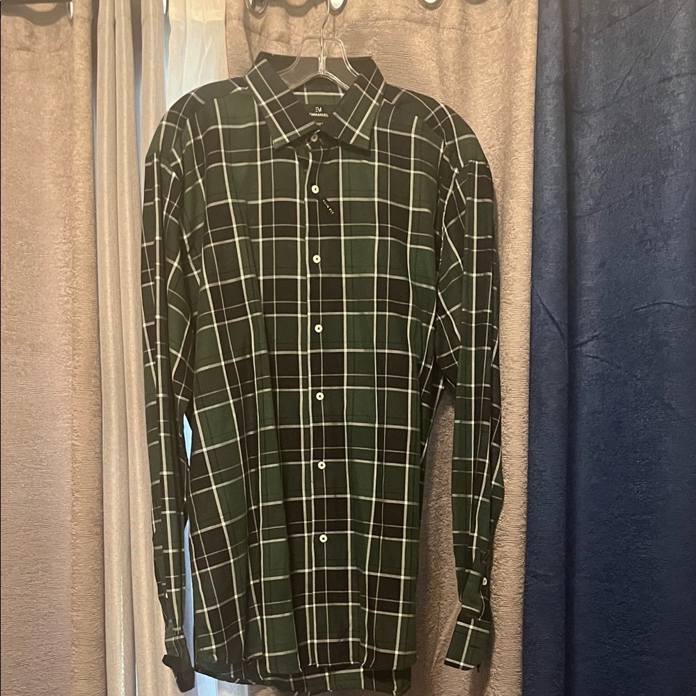 Green Plaid Men's Shirt